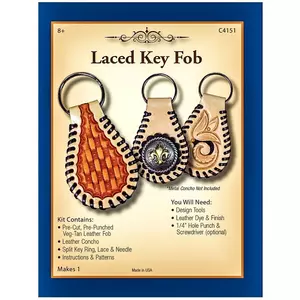Laced Leather Key Fob Kit