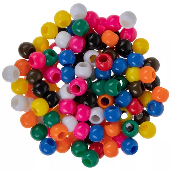 Assorted Plastic Round Beads, Hobby Lobby