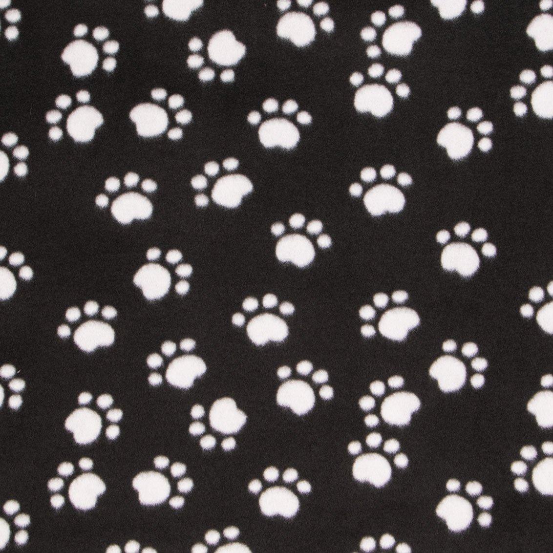 Dog Paw Print Black White Background Metallic Faux Receiving Blanket