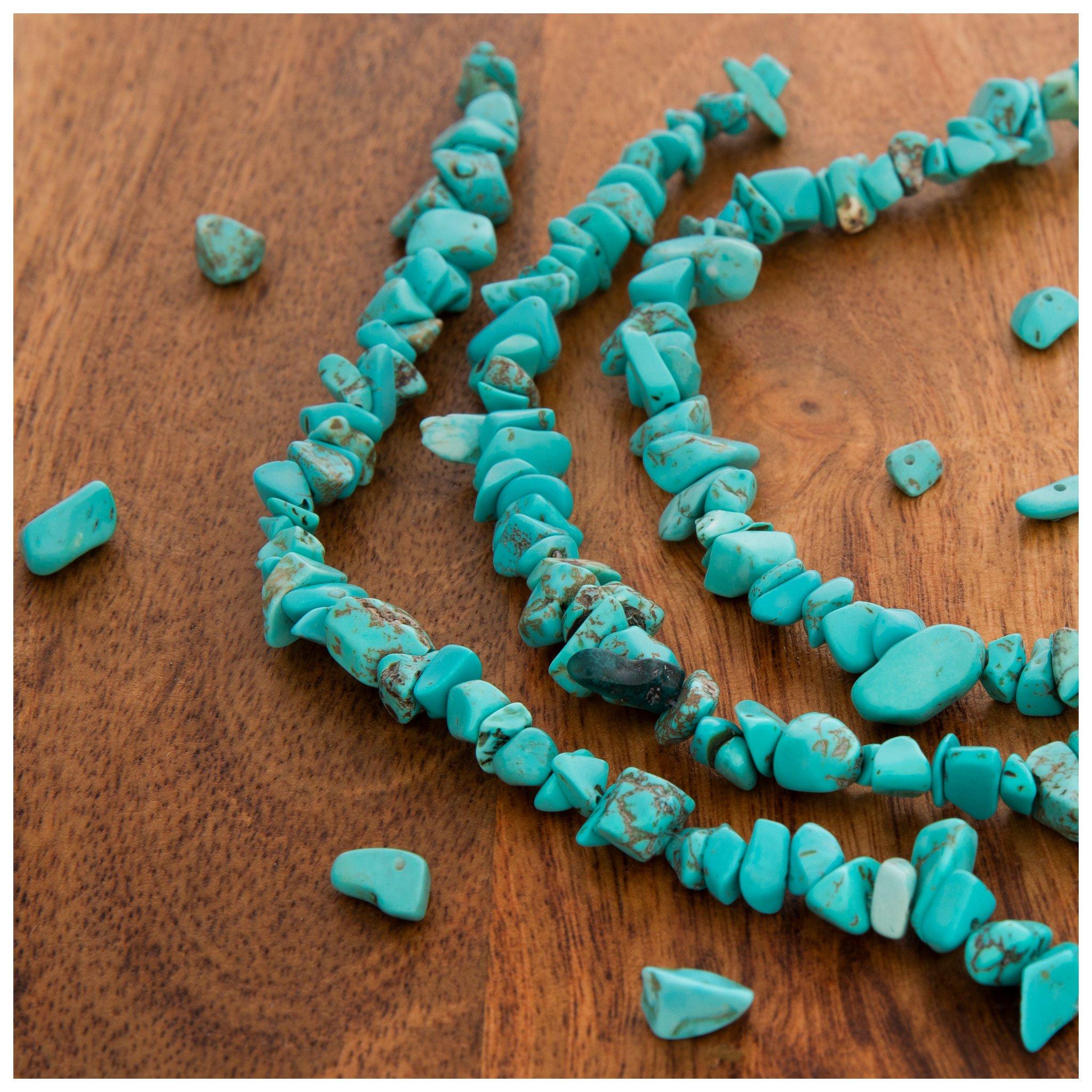 Turquoise Disc Bead Necklace – Blush Out West