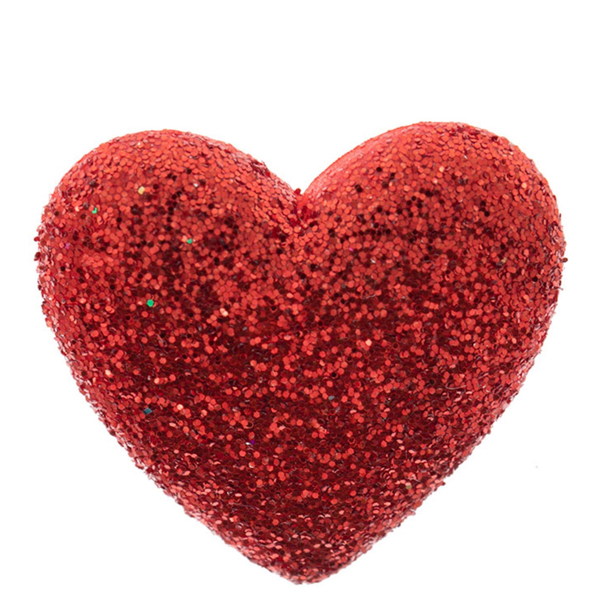 My Love Heart Buttons / Buttons Galore / Glitter Red & Pink Swirl Heart  Buttons