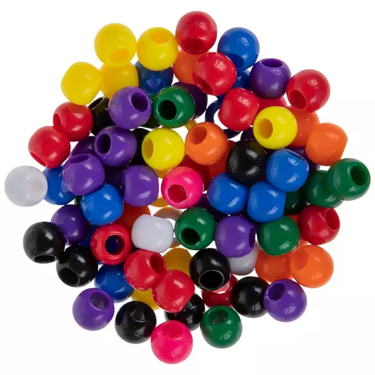 2.12 Lbs Lot Of Colorful Plastic Beads For Arts & Crafts Projects Repurpose