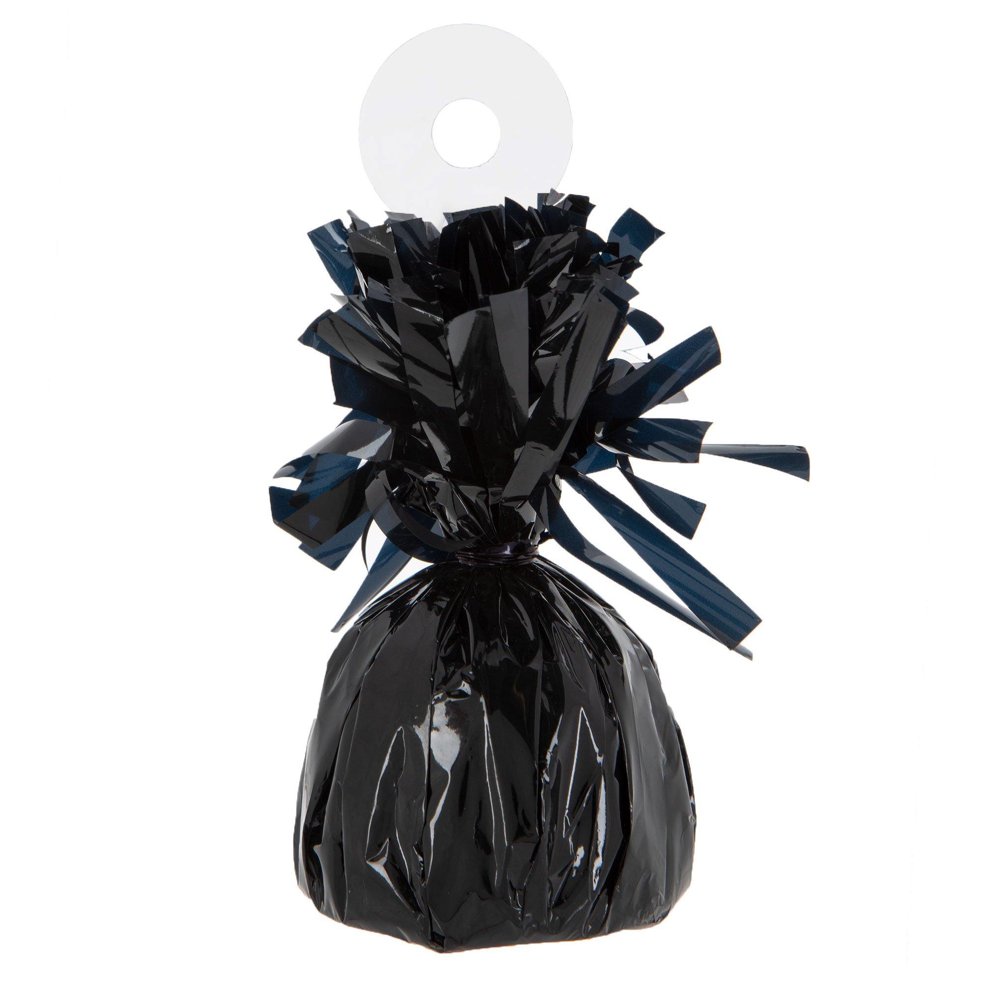 Beistle Metallic Wrapped Balloon Weight, Black, 6 oz