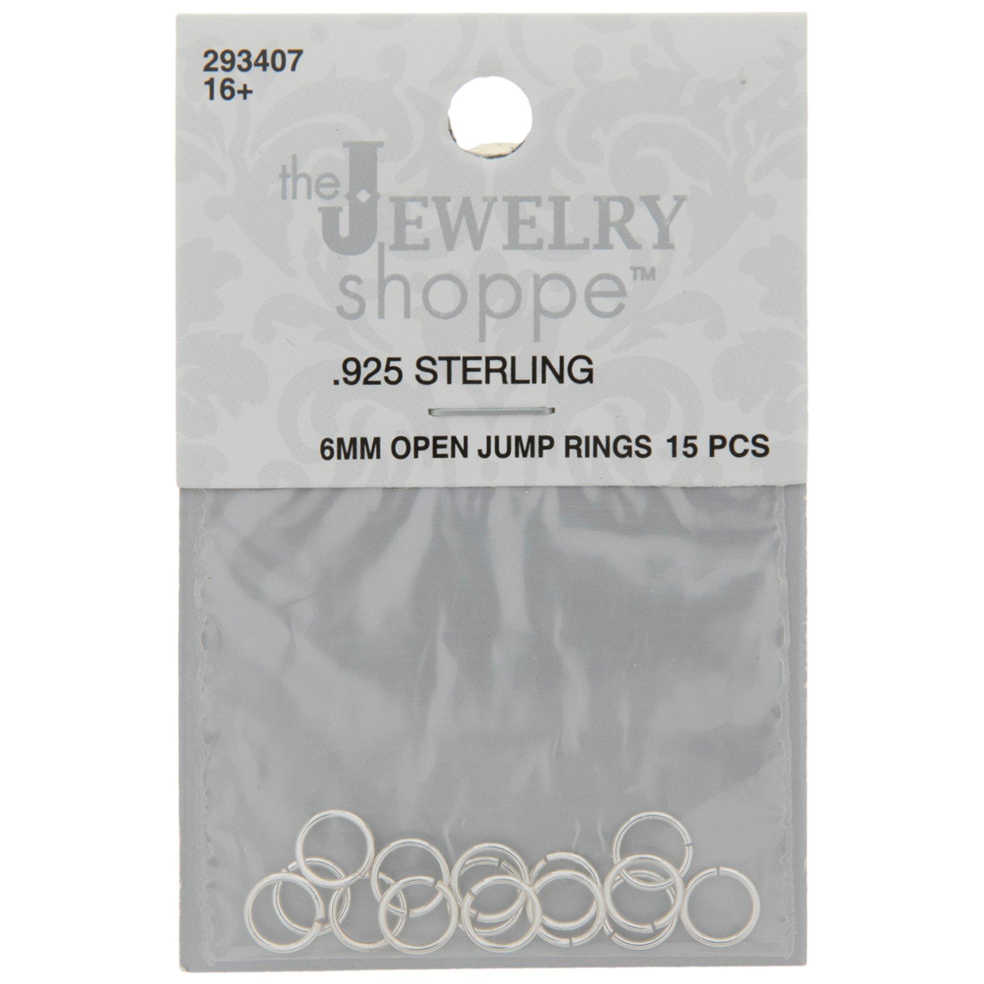 20pc, 6mm, 20 gauge, Open Jump Rings. Sterling Silver .925 High Polished  Open Rings. Split Ring. Heavy weight Open rings. High Polished.