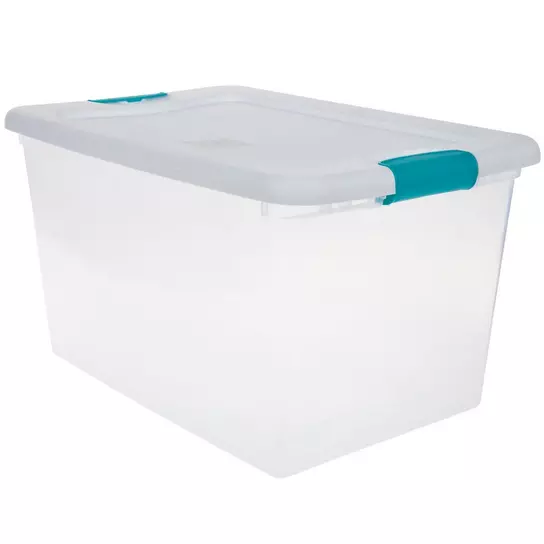 Sterilite® Latching 64-Quart Orange Tint Storage Box at Menards®