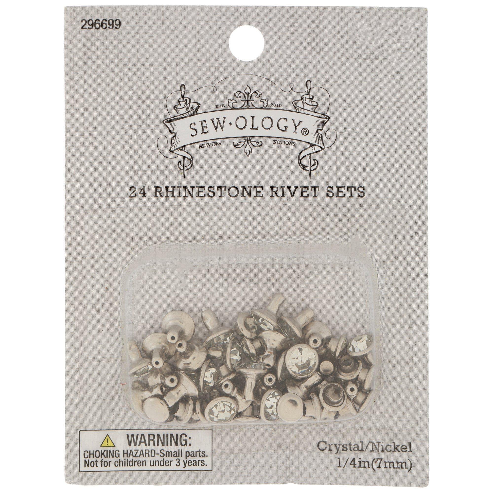Silver Rhinestone Rivets 1/4" Hobby Lobby 296699