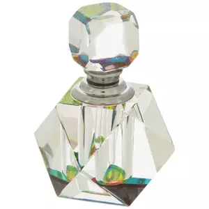 Iridescent Faceted Glass Perfume Bottle