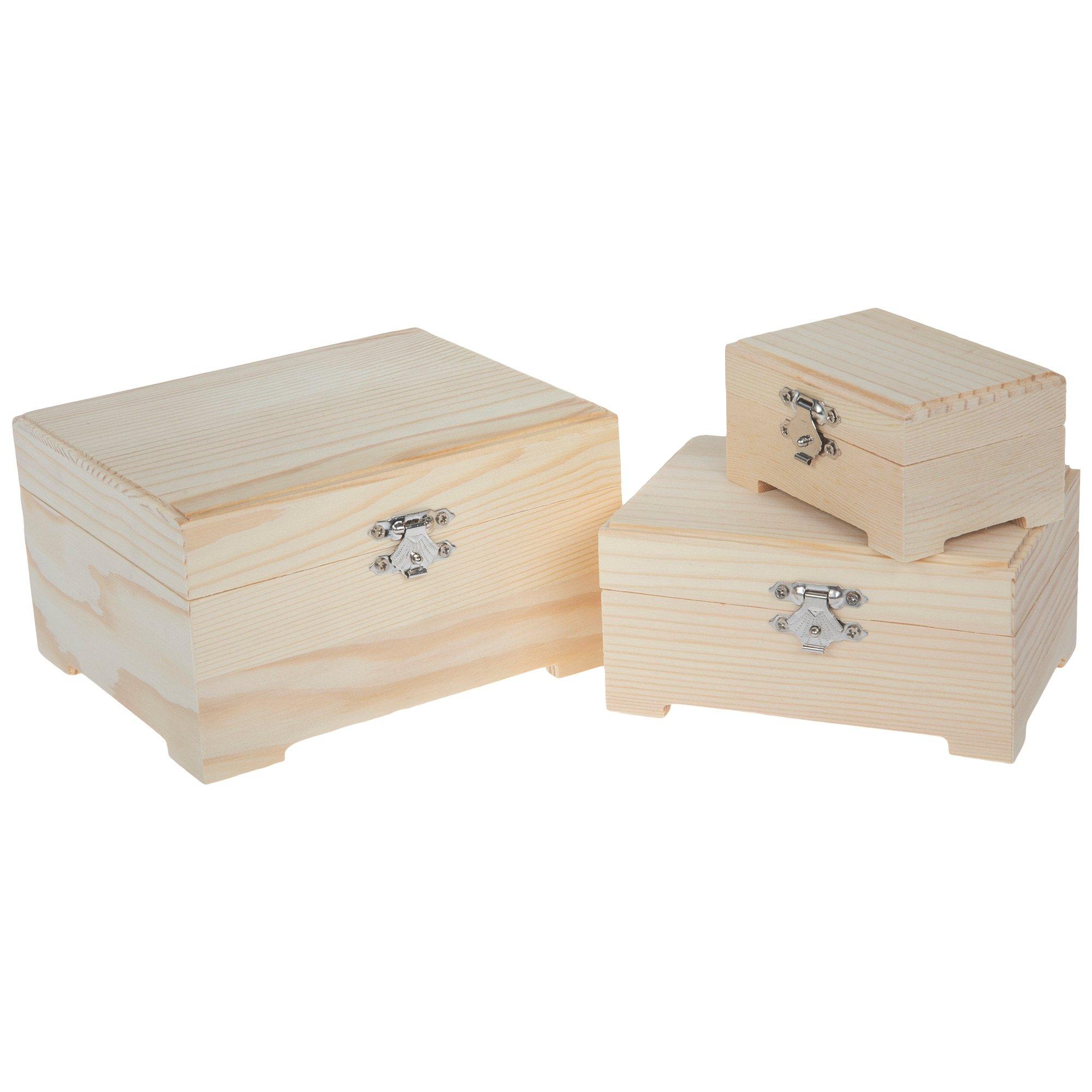 Large Unfinished Small Wood Hinged Jewelry Box with Lid - China Unfinished  Wood Box and Large Unfinished Wood Box price