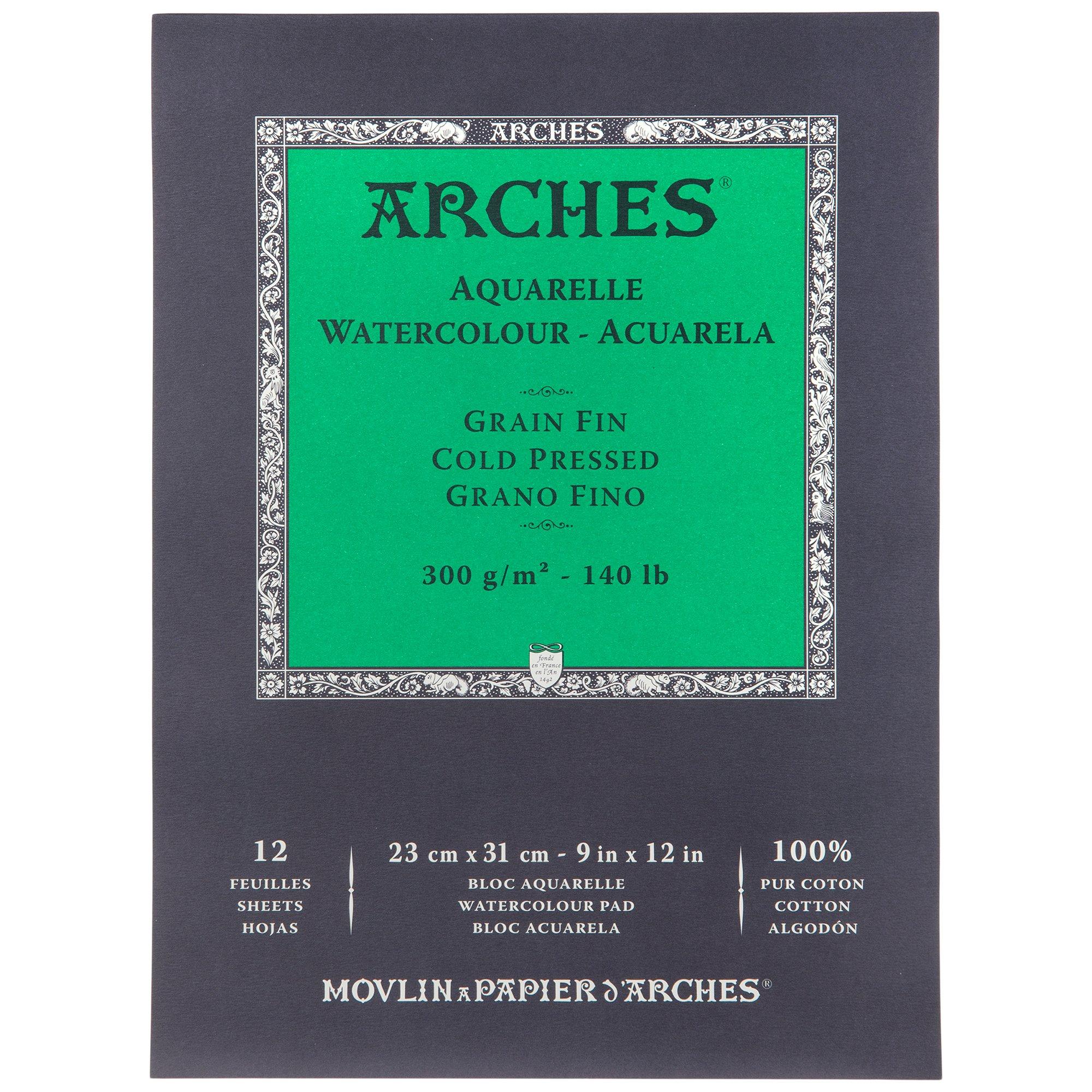 Arches Watercolor Block - 14 x 20, Hot Press, 20 Sheets