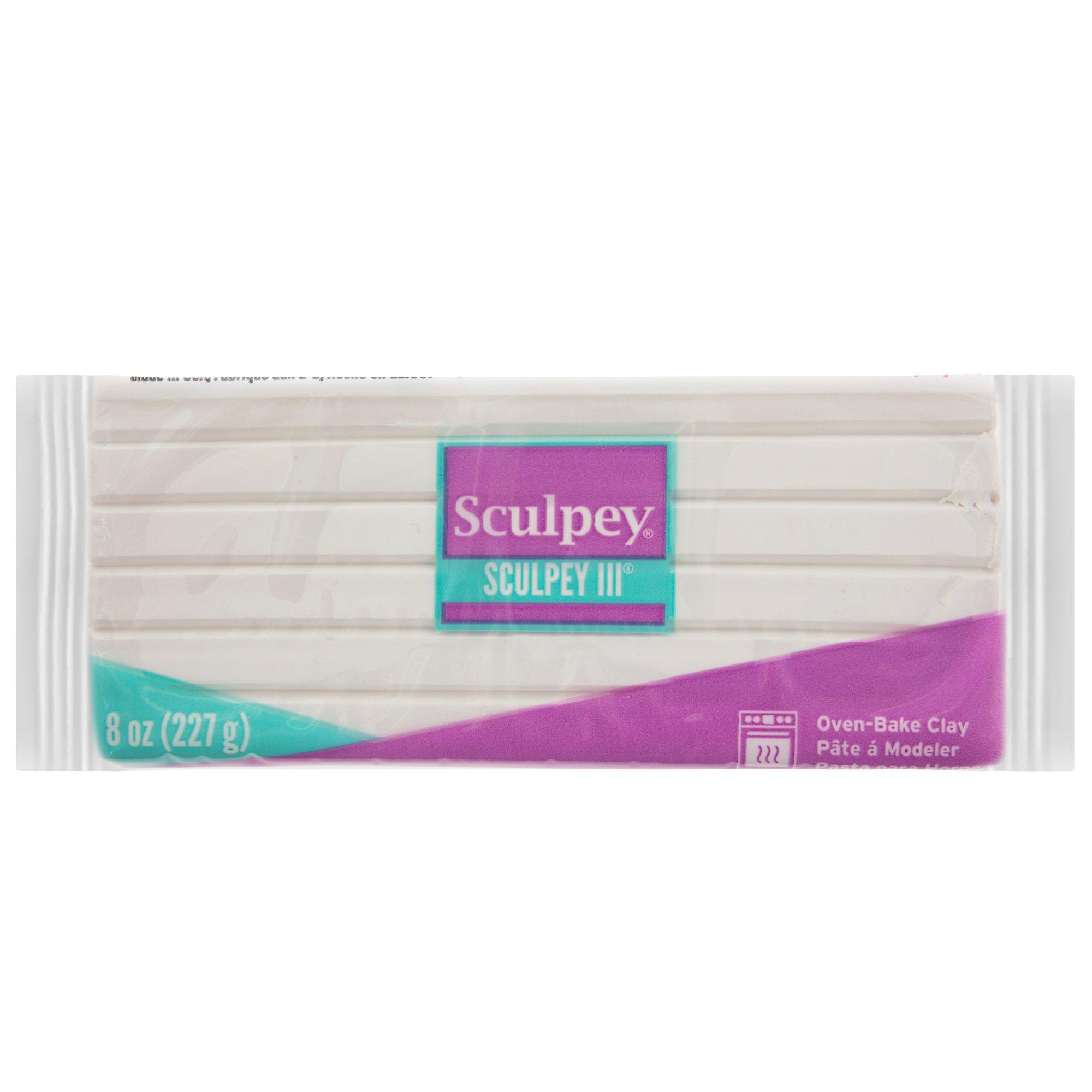 Sculpey III Oven-Bake Clay 5-Color Variety Pack (2oz Each) - Glow, White, Black, Gold, Pearl - Includes Sculpting Tool