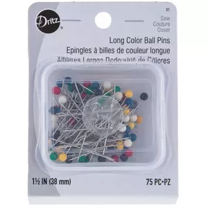 Hello Hobby Assorted Color Ball-Head Steel Pins, Size 20, 80 Count, Size: 2.88 inch x 0.97 inch x 4.75 inch