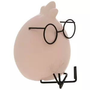 Pink Easter Egg Chick With Glasses