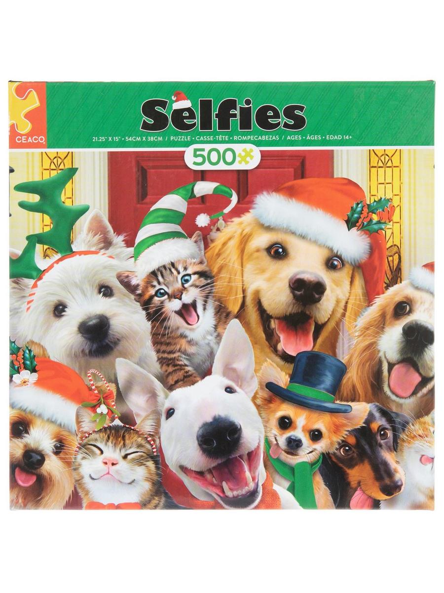 カード・フォト・ブロマイド RT-184967 Christmas Cat & Dog Selfies Puzzle | Hobby Lobby | 305490925