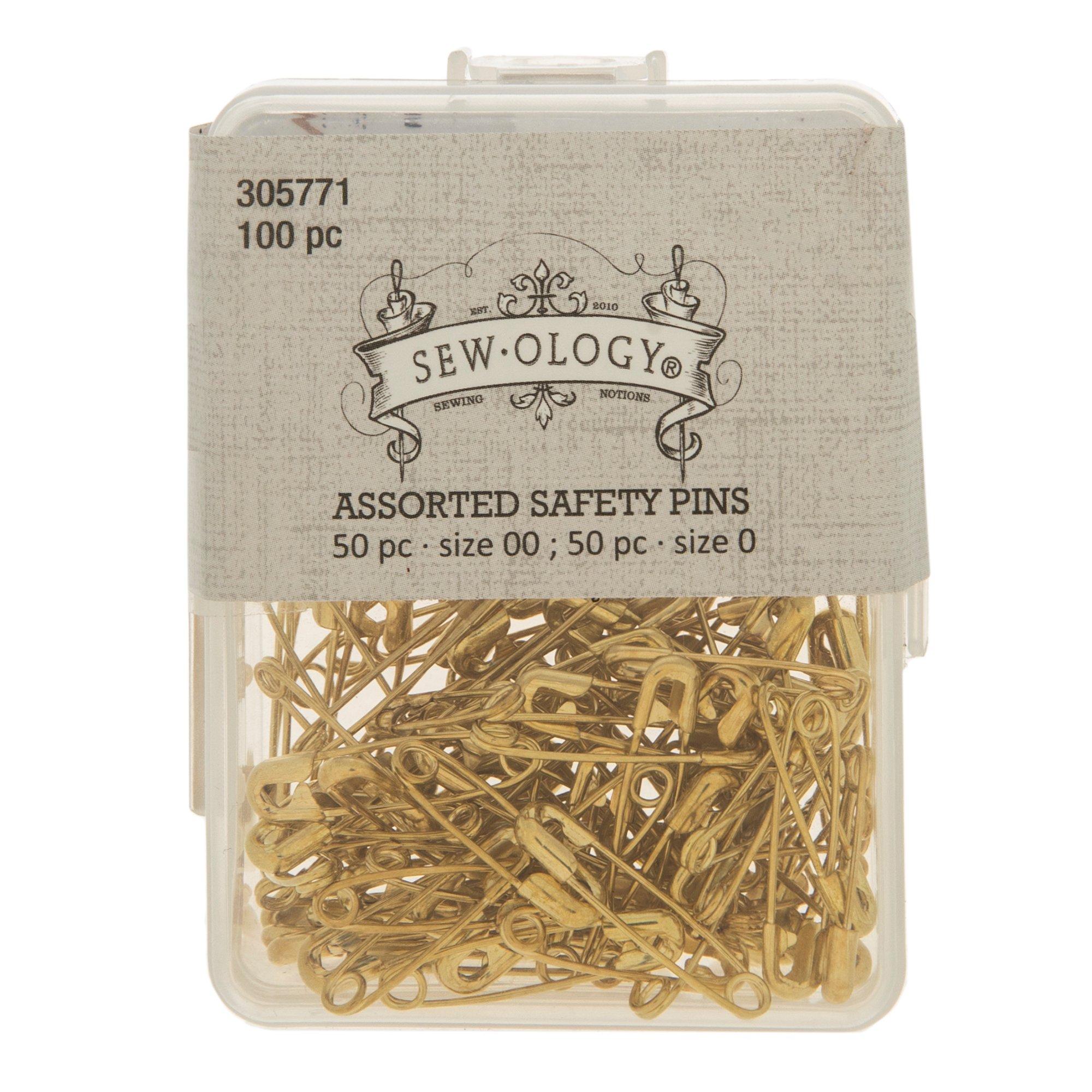 Brass Safety Pins - 1,440/Box - WAWAK Sewing Supplies