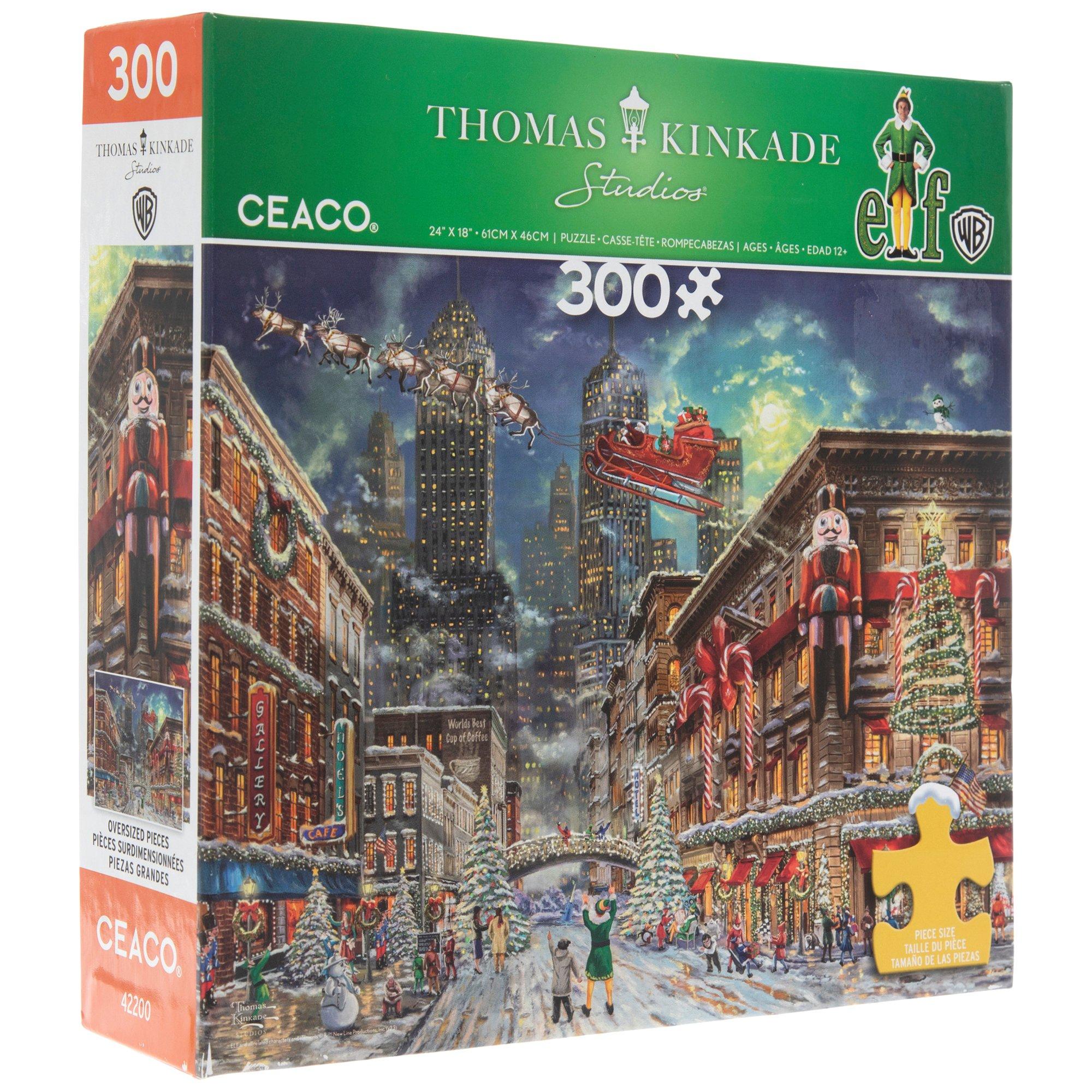 Ceaco Thomas Kinkade Weihnachts-Puzzle – 1000 Teile, Elf-Motiv, Inkl. Referenzposter, Made In USA