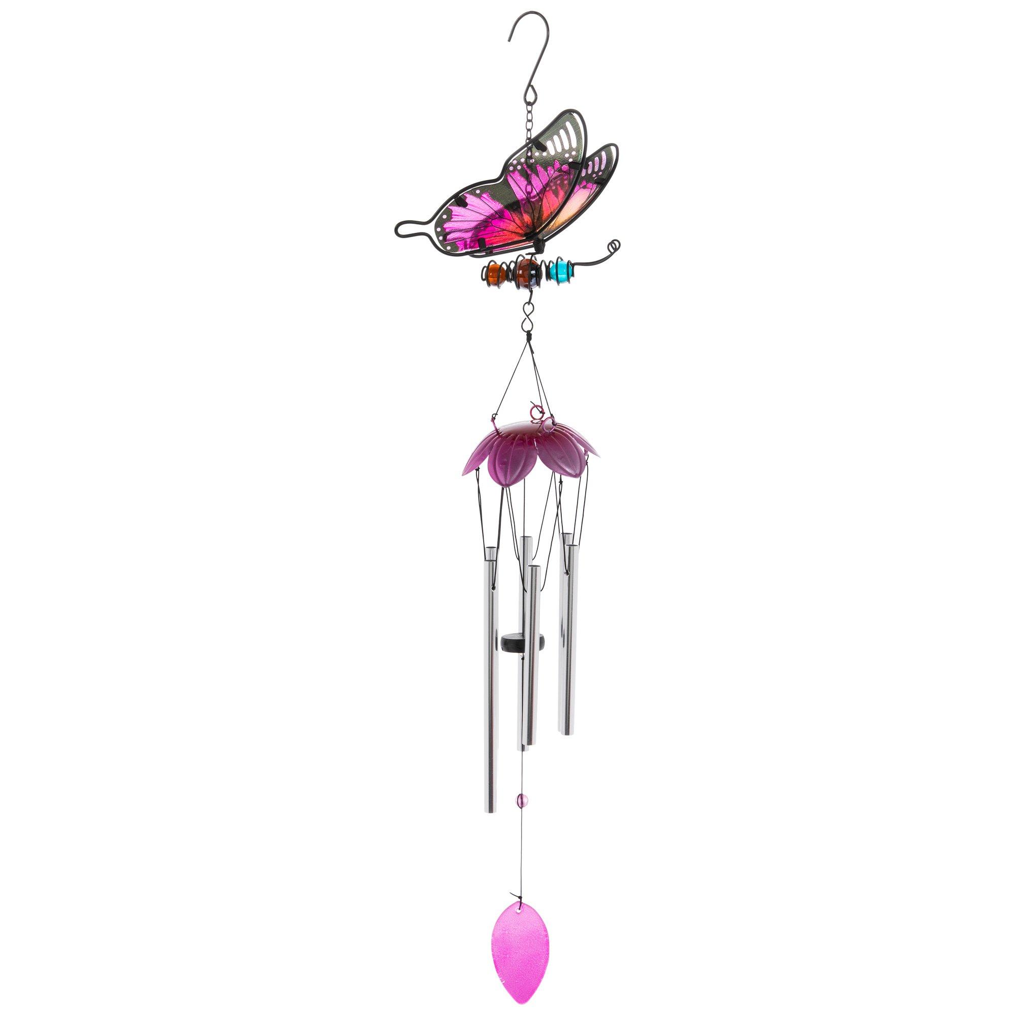 Butterfly & Beads Glass Wind Chime Hobby Lobby 306010318