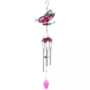 Butterfly & Beads Glass Wind Chime