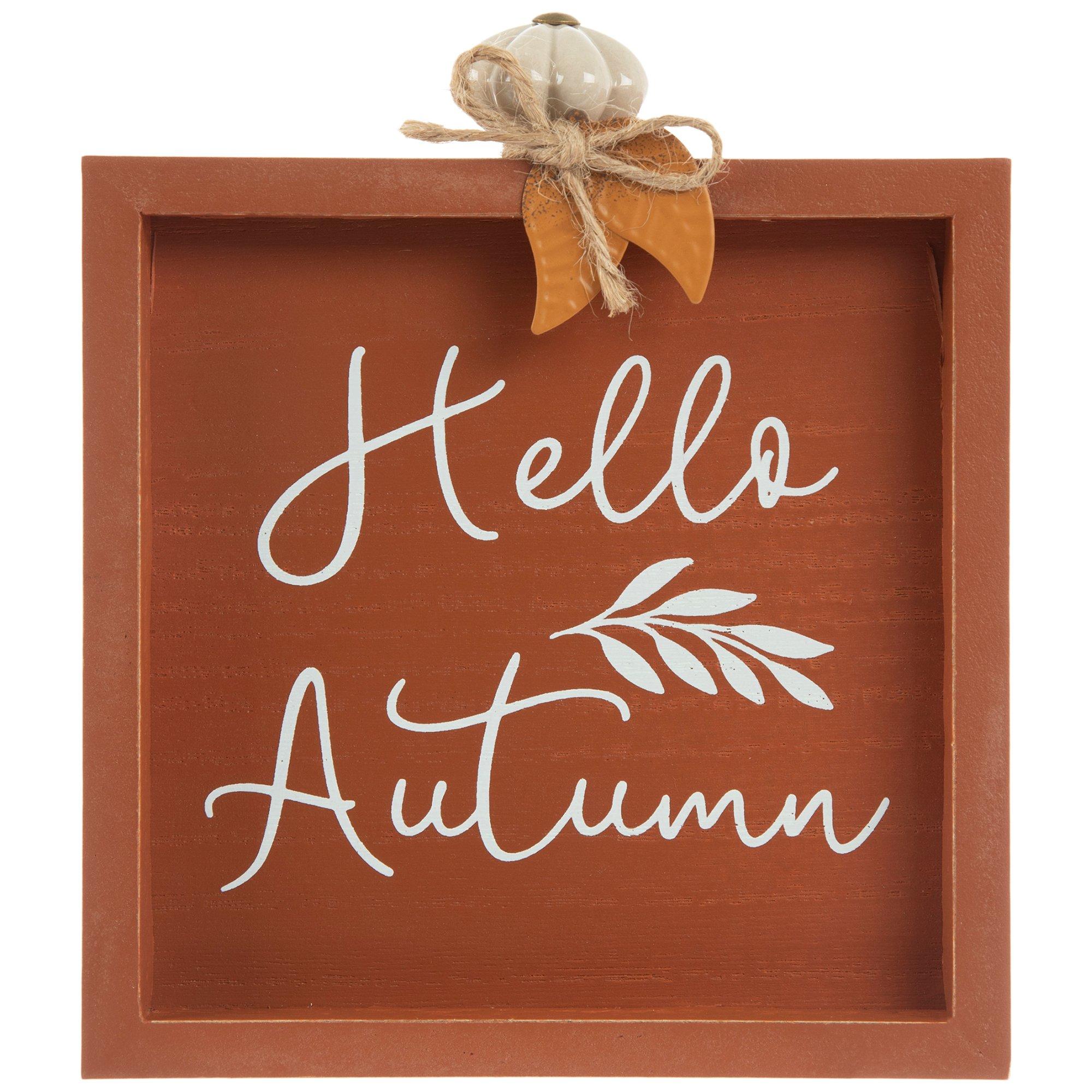 Hello Autumn Knob Top Wood Decor | Hobby Lobby | 306041487