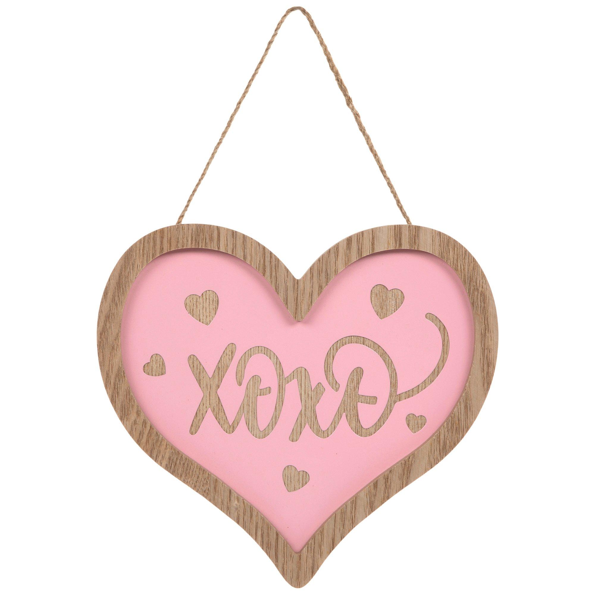おみこページ❤45cm用go!❤パイピングクッションカバー♪ XOXO Pink Heart Wood Wall Decor | Hobby Lobby | 306278576