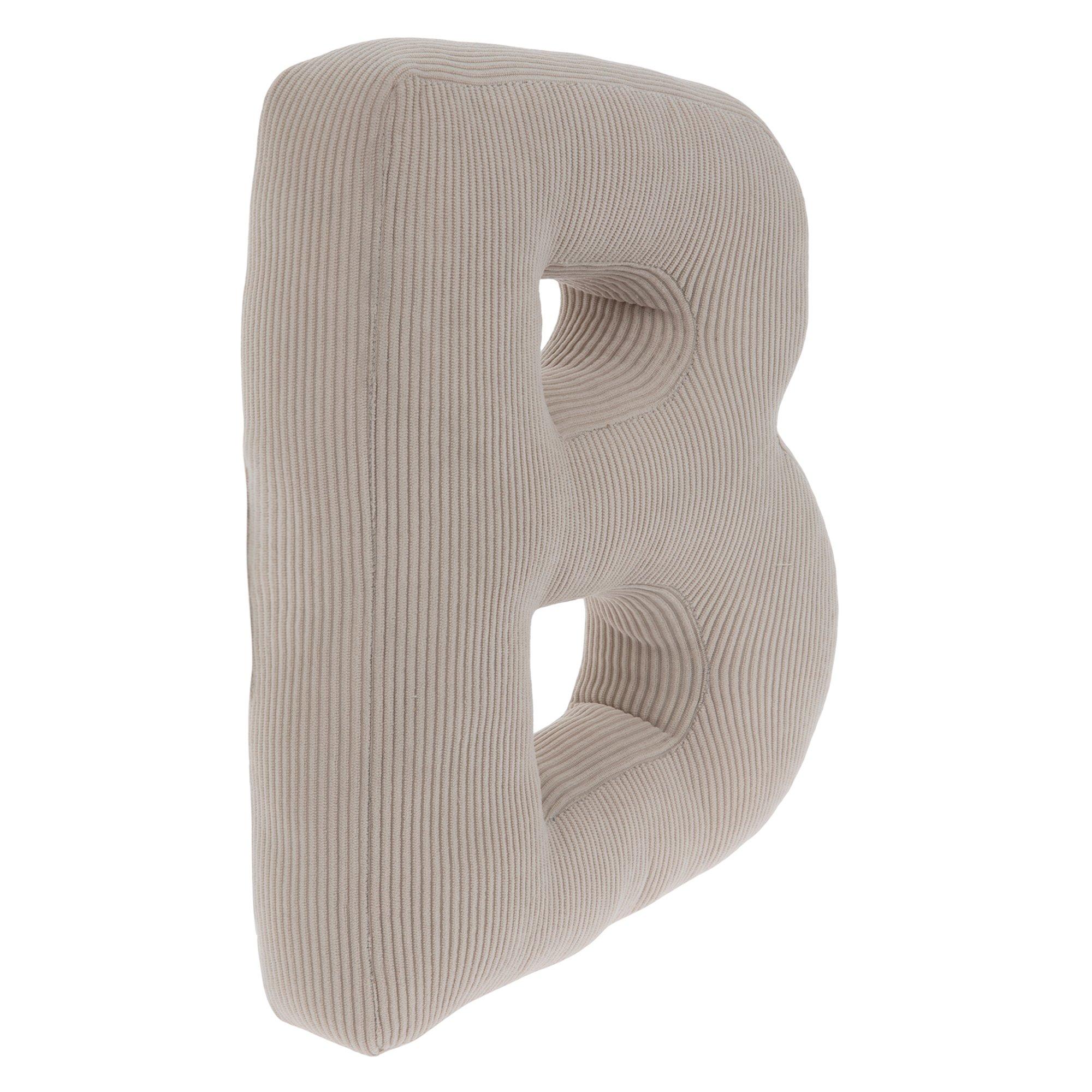 Letter Corduroy Pillow