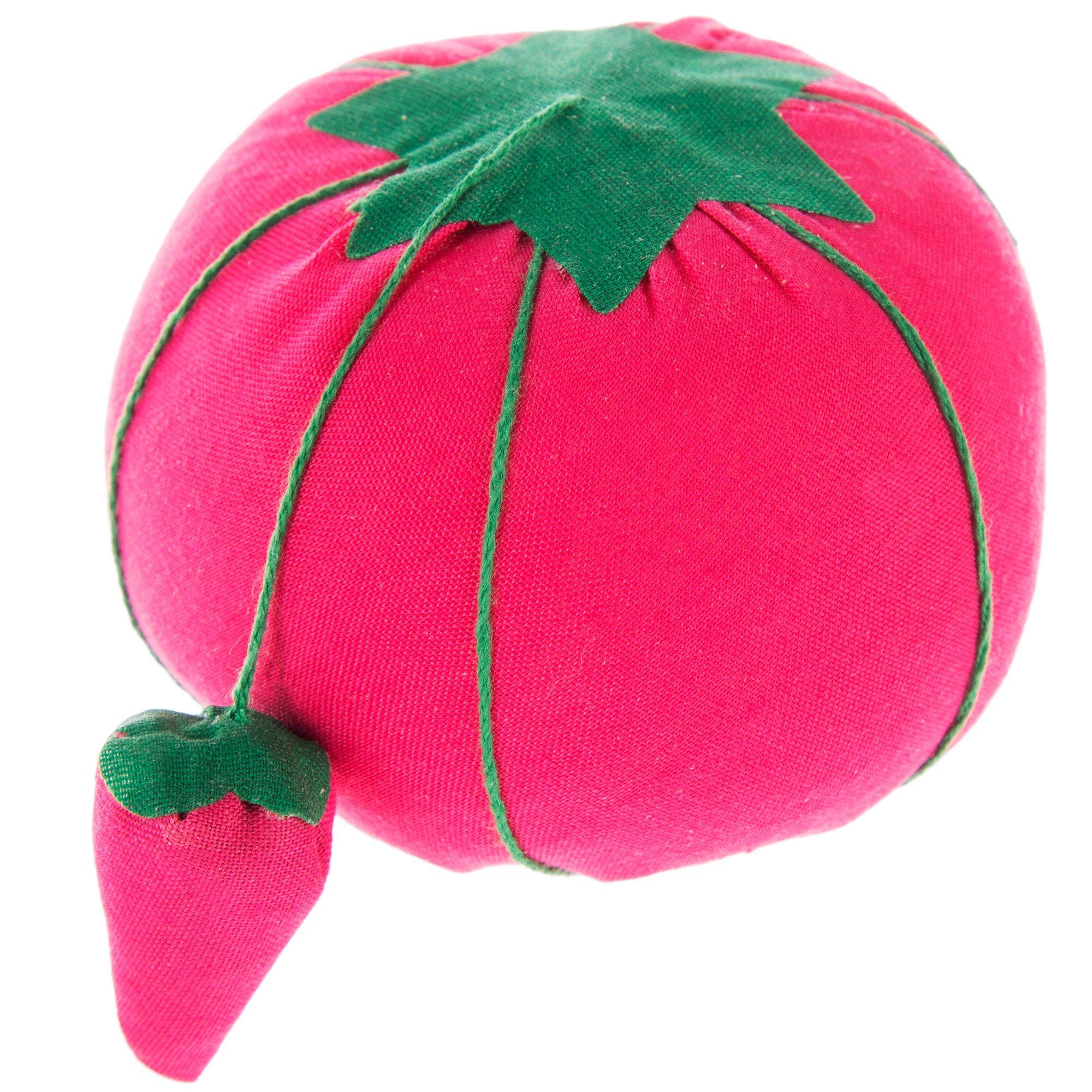 Velvet Tomato Pin Cushion - 5 - Pink - WAWAK Sewing Supplies