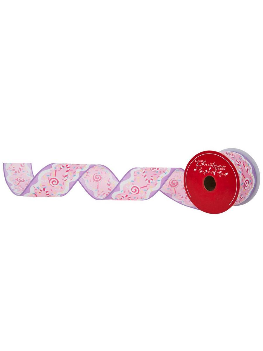 Candy Canes & Lollipops Wired Edge Ribbon | Hobby Lobby