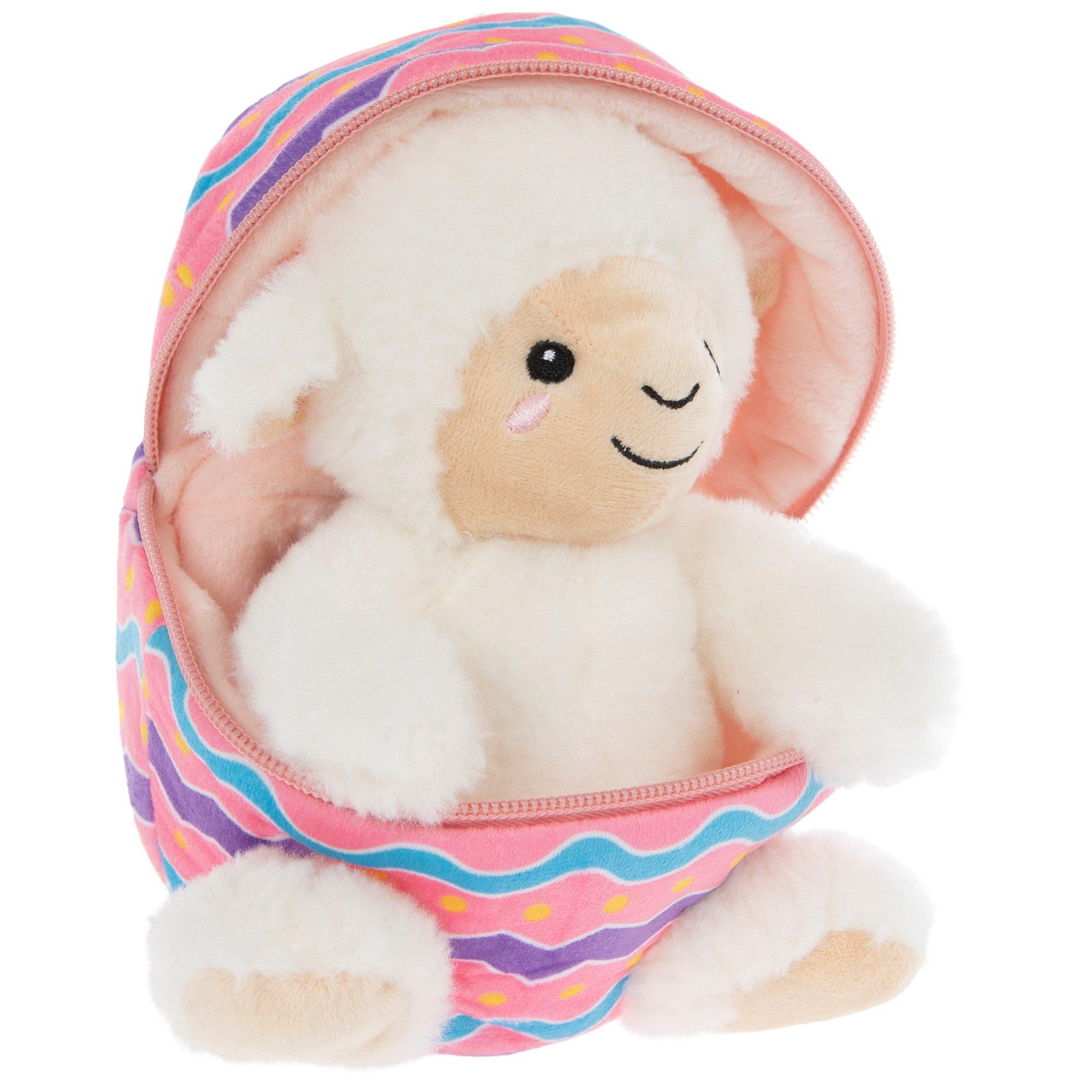 White Lamb Zip Egg Plush | Hobby Lobby | 306362412