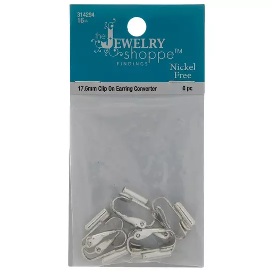 Clip-on Earring Converter with Silicon Earring Pads, 50Pcs - 17 x