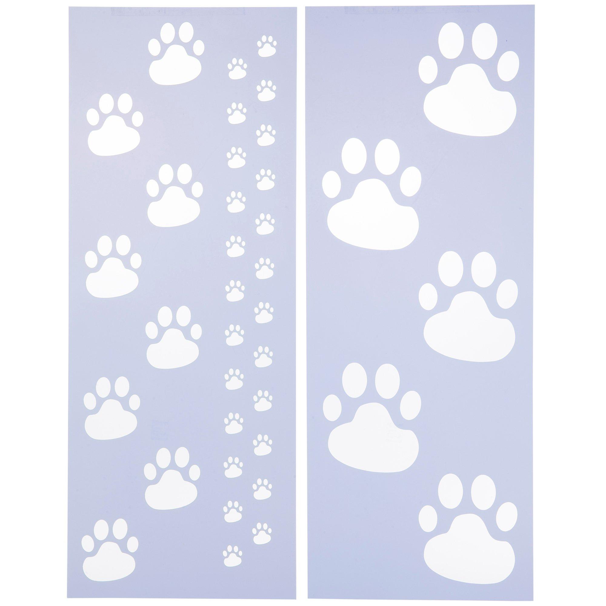 blue paw print border