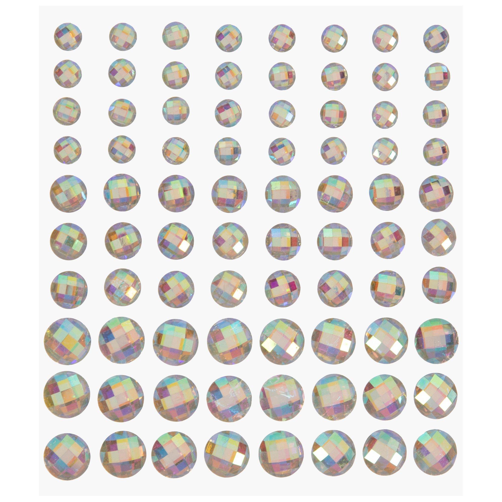 Hello Hobby Clear Round Adhesive Gemstone Stickers 9mm - 552 Piece