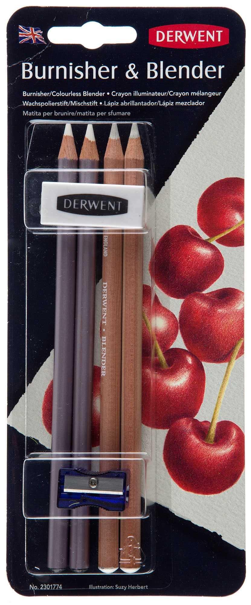 Your choice 3pcs* DERWENT Blender or Burnisher Pencil colour craft art pen  draw