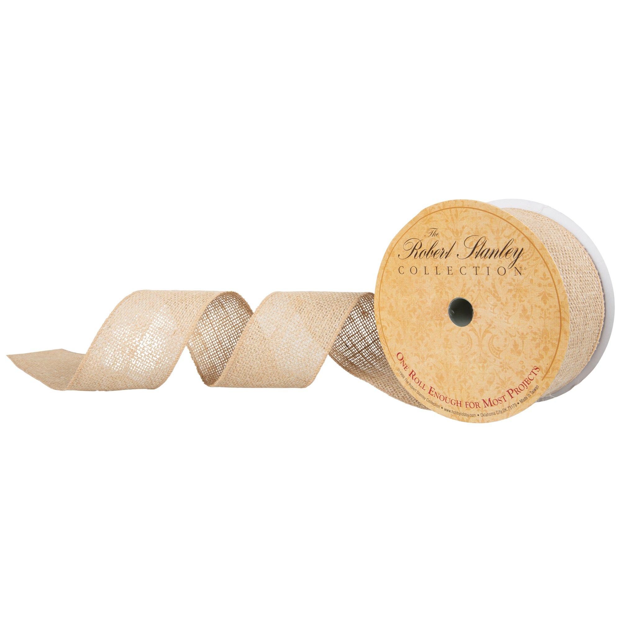 Lace & Pearl Burlap Ribbon - 1 1/2, Hobby Lobby