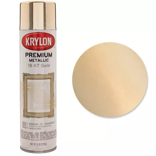 Krylon K02770007 Metallic Spray Paint, Gold, Metallic, 12 oz.