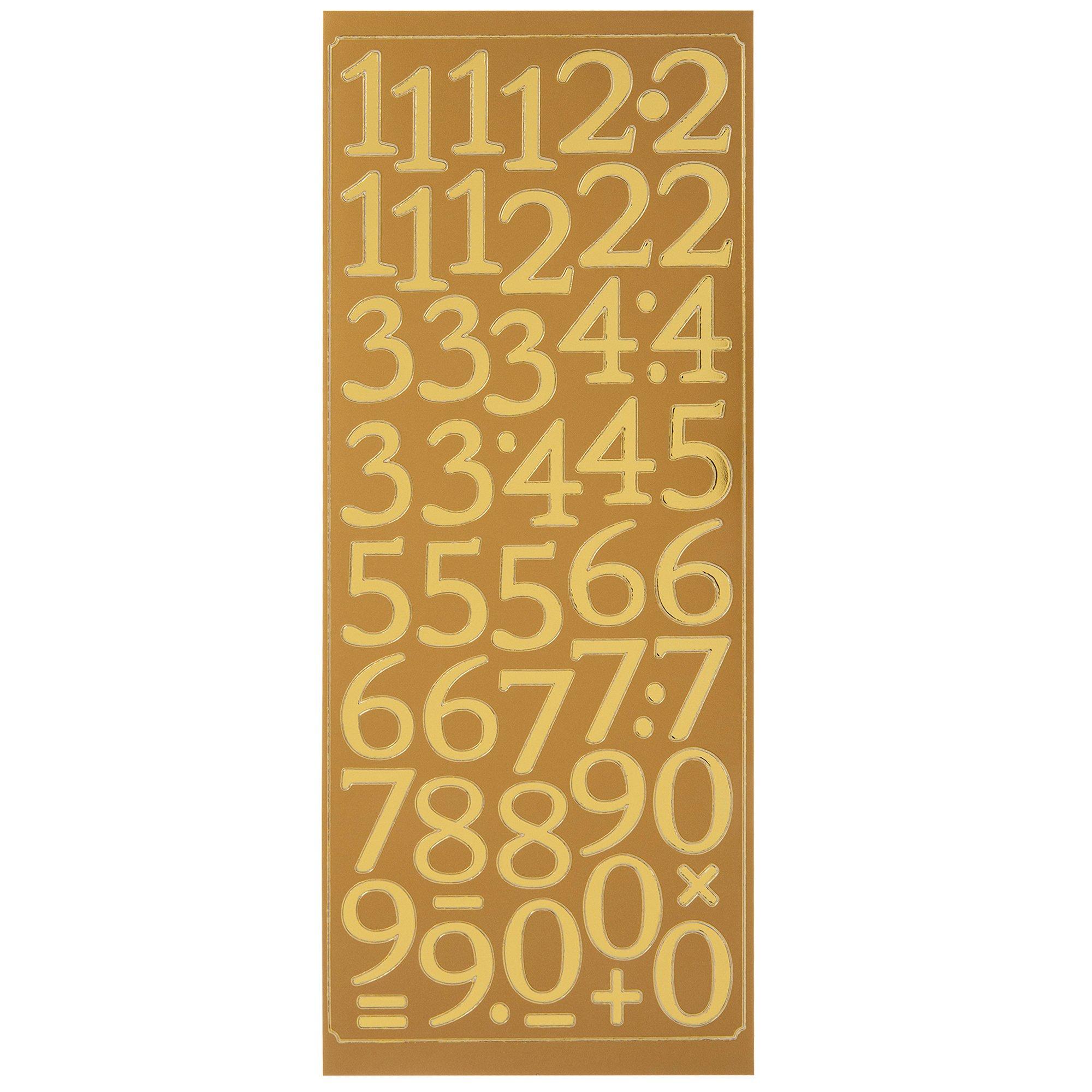 Numbers Foil Stickers Hobby Lobby 327098