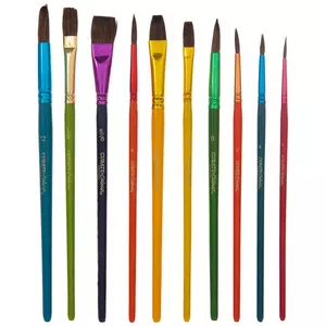 Colorful Paint Brushes - 10 Piece Set