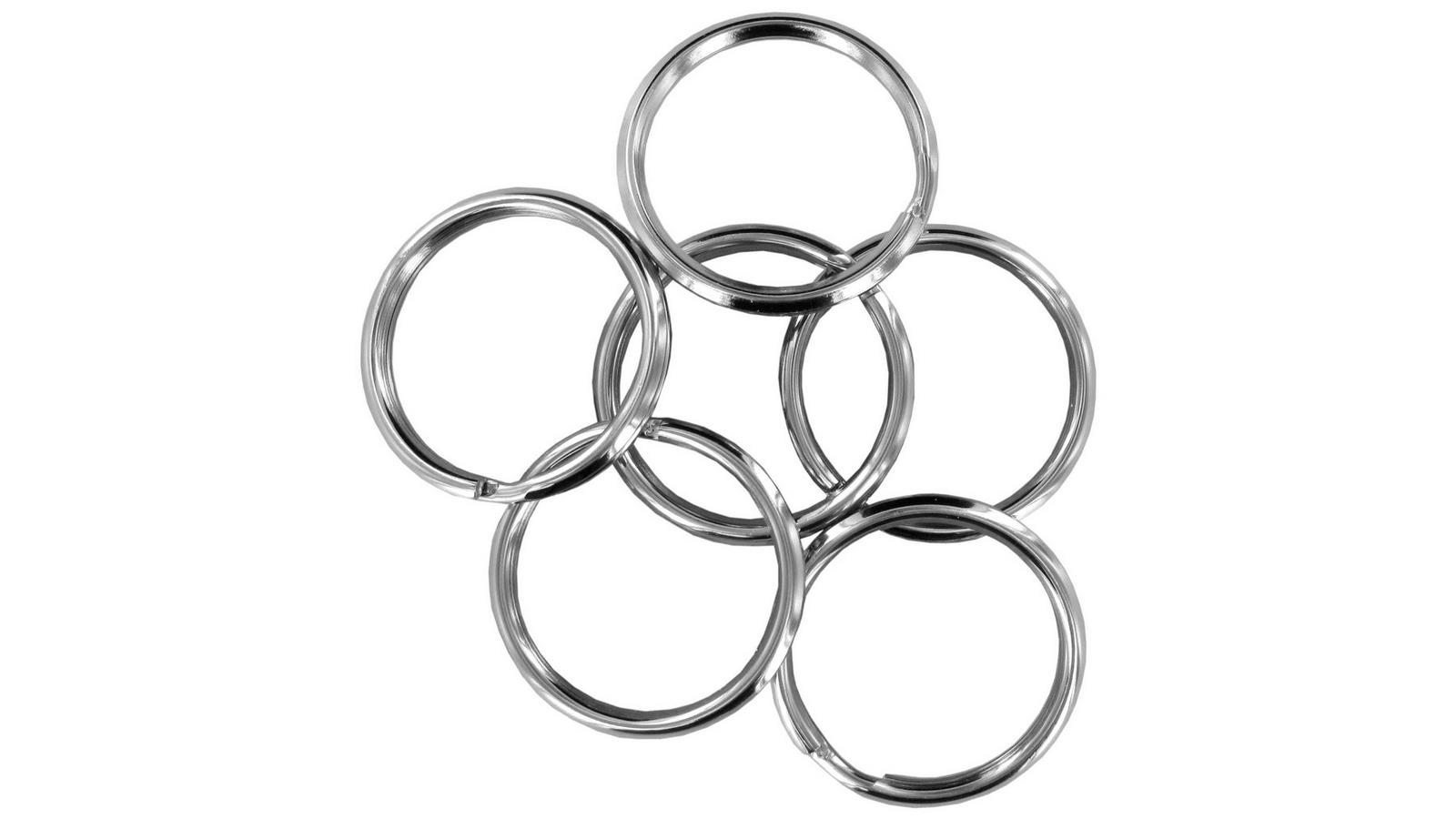 Nickel Split Key Ring - 1 1/4