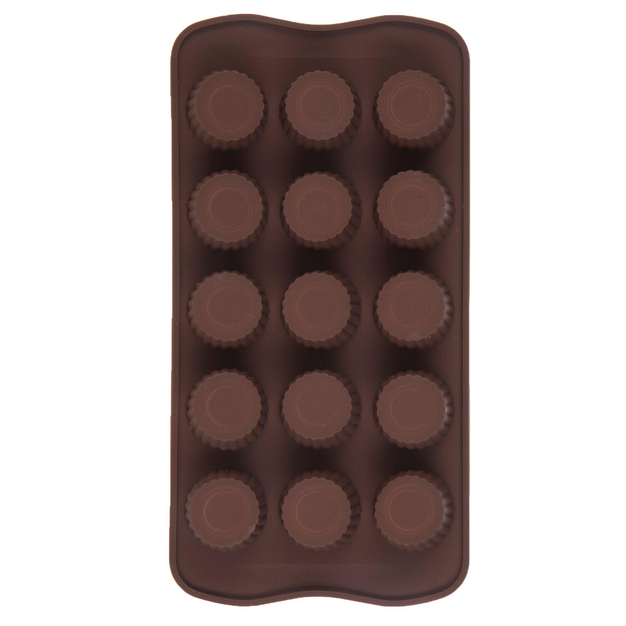 Silicone Chocolate Molds 2pcs Chocolate Cup Molds for Candy,Keto Fat Bombs  & Mini Peanut Butter Cup