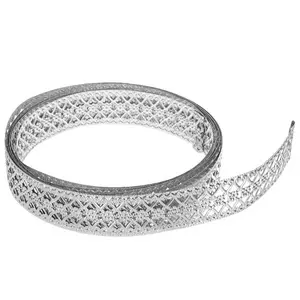 Zinc Plated Metal Ribbon with open ovals 2 inch Pack of 4