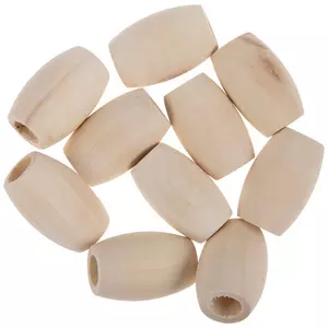 13x25mm Wholesale Unfinished Wood Beads, Oval, CraftySticks
