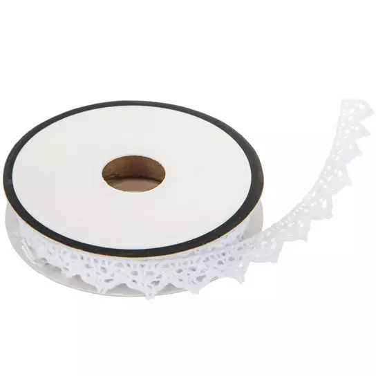 Cream Cotton Lace Ovals Ribbon 20mm x 5m