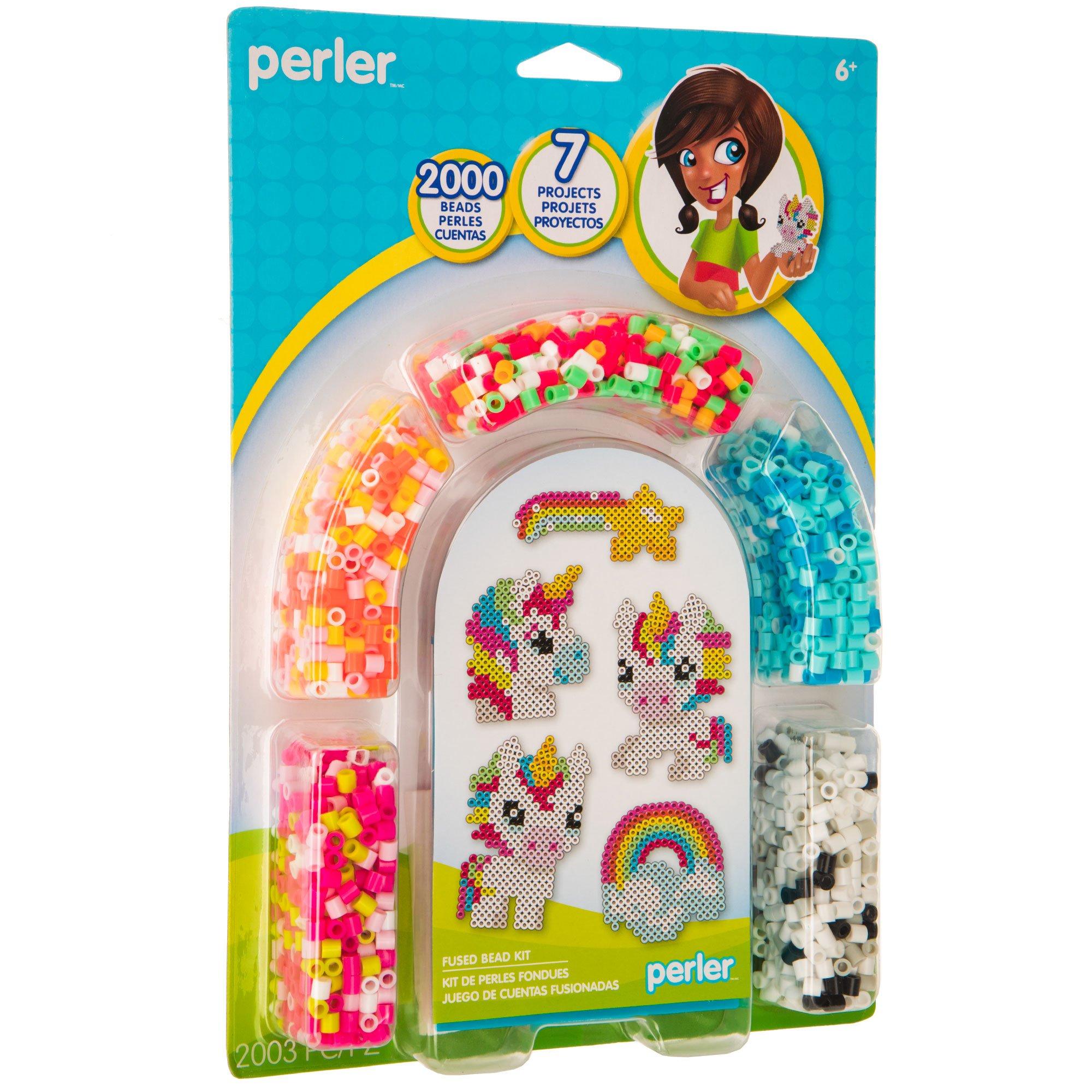 2 Pack Perler Fused Bead Activity Kit-Unicorn Arch 80-63055