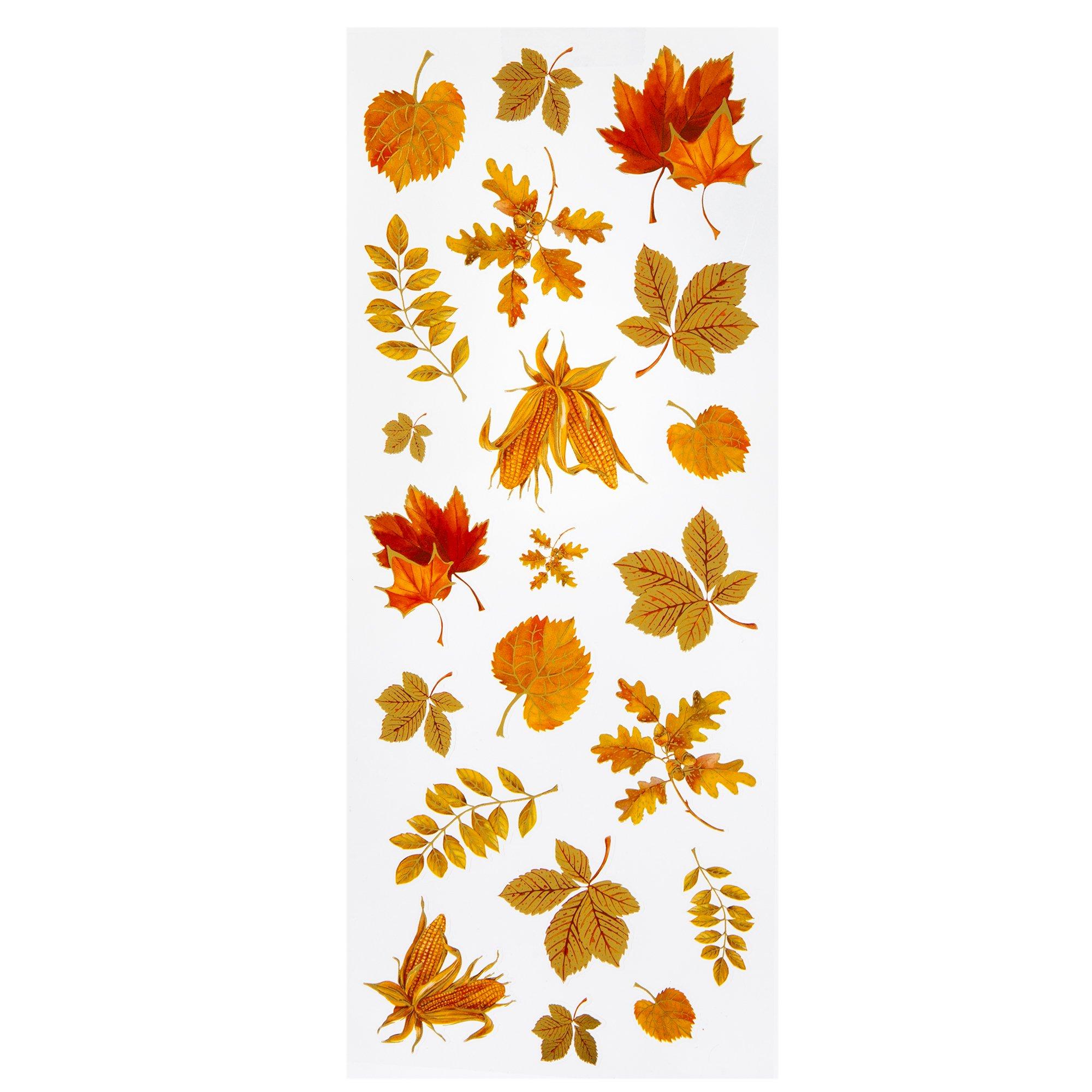 Autumn Leaves Foil Stickers Hobby Lobby 341339
