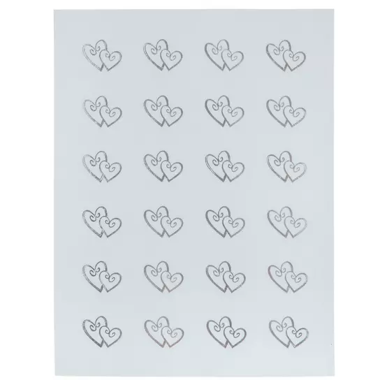  SAVITA Heart Envelope Seals, 500 Pcs Clear Bronzing Heart  Stickers for Envelopes 1.26 Inch Round Heart Stickers for Wedding Invites  DIY Craft (Silver) : Office Products