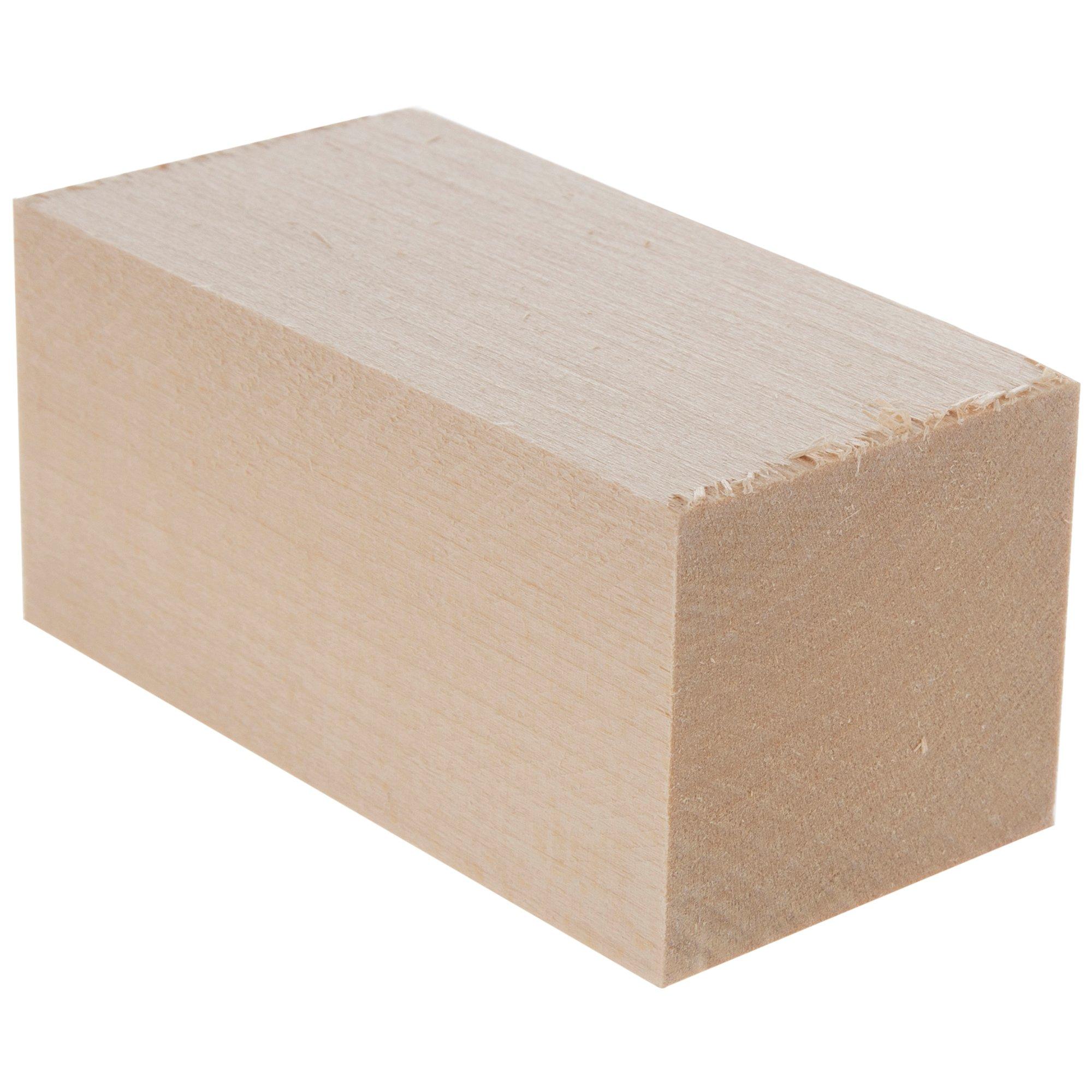 10 Pcs Wood Carving Block Carved Basswood Strips Building Blocks