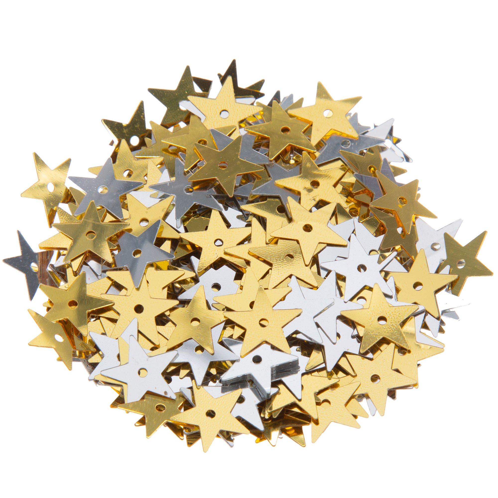 Craft Factory Sequins. Miniature Stars. Gold