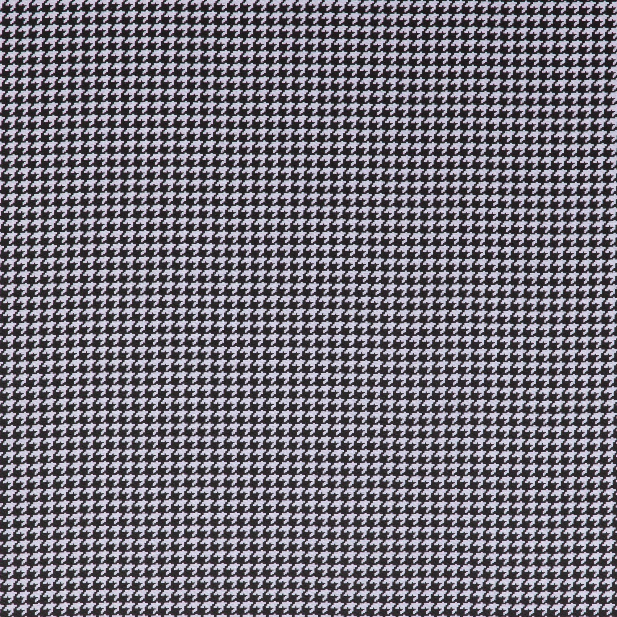 Large Houndstooth Black / White Fabric