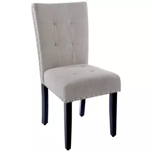 Gray Parsons Linen Chair 