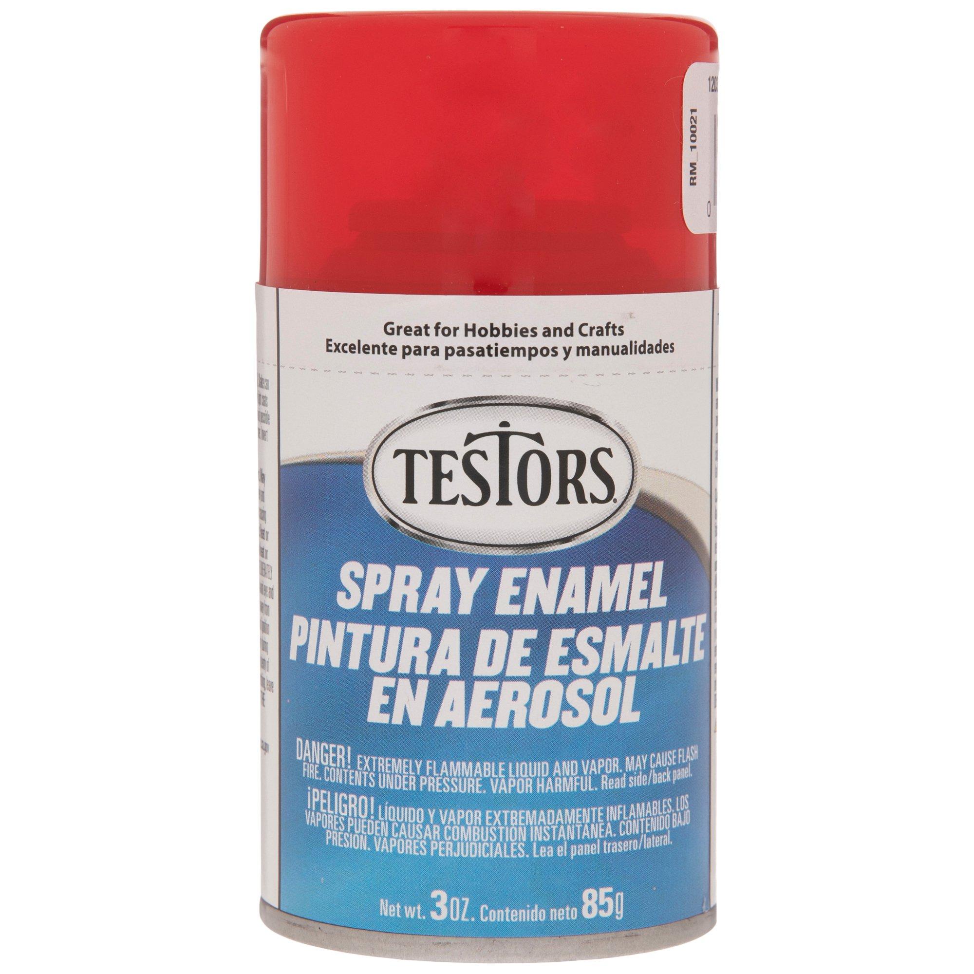 Testors Enamel Spray Paint 3oz Metal Flake Red