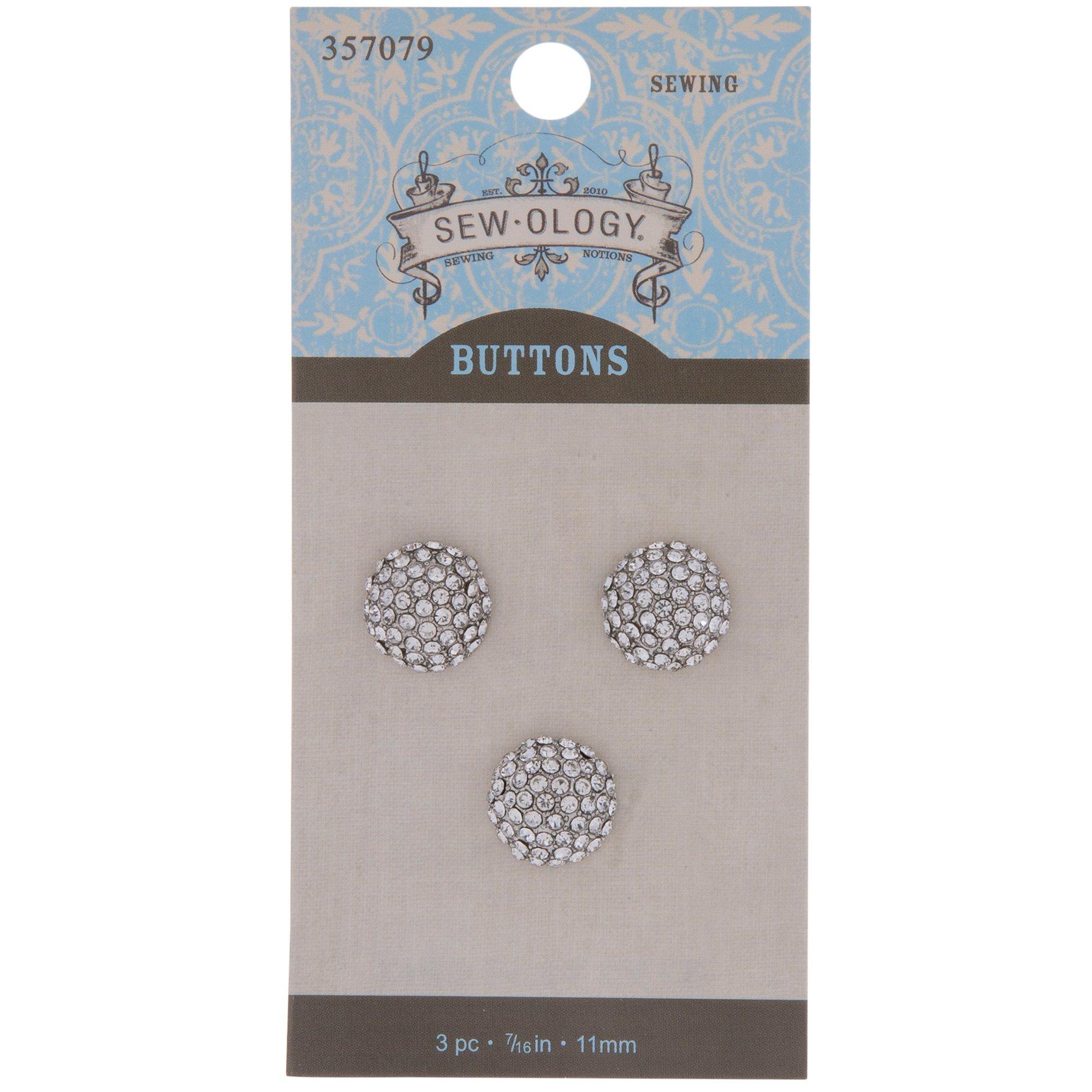 Round Rhinestone Shank Buttons 11mm Hobby Lobby 357079