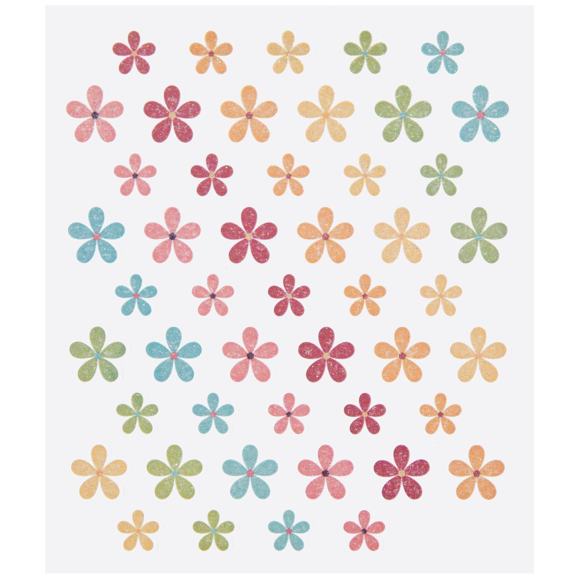 MultiColor Flower Stickers Hobby Lobby 357442